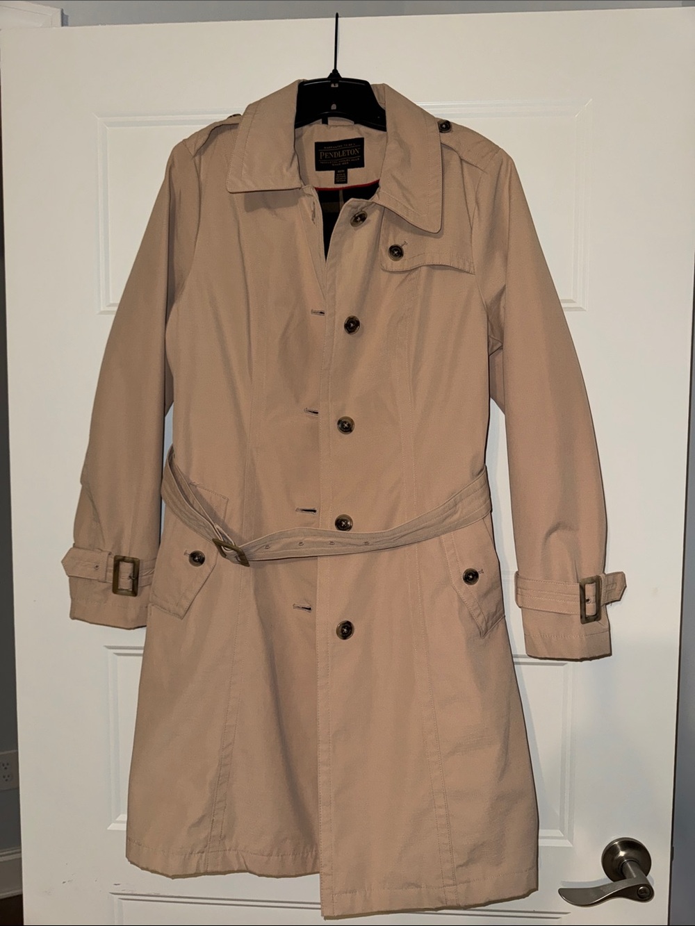 Pendleton Classic Tan Trench Coat with Belt
